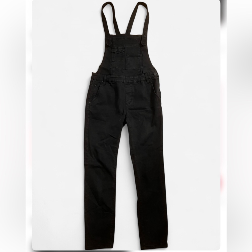 Free People Black Slim Denim Overalls - Picture 4 of 5